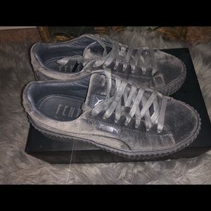 Rihanna Puma Creepers Gray Velvet
